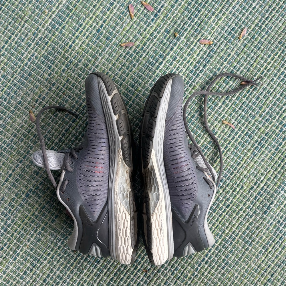 Asics Gray and White Women's Athletic Running Shoes